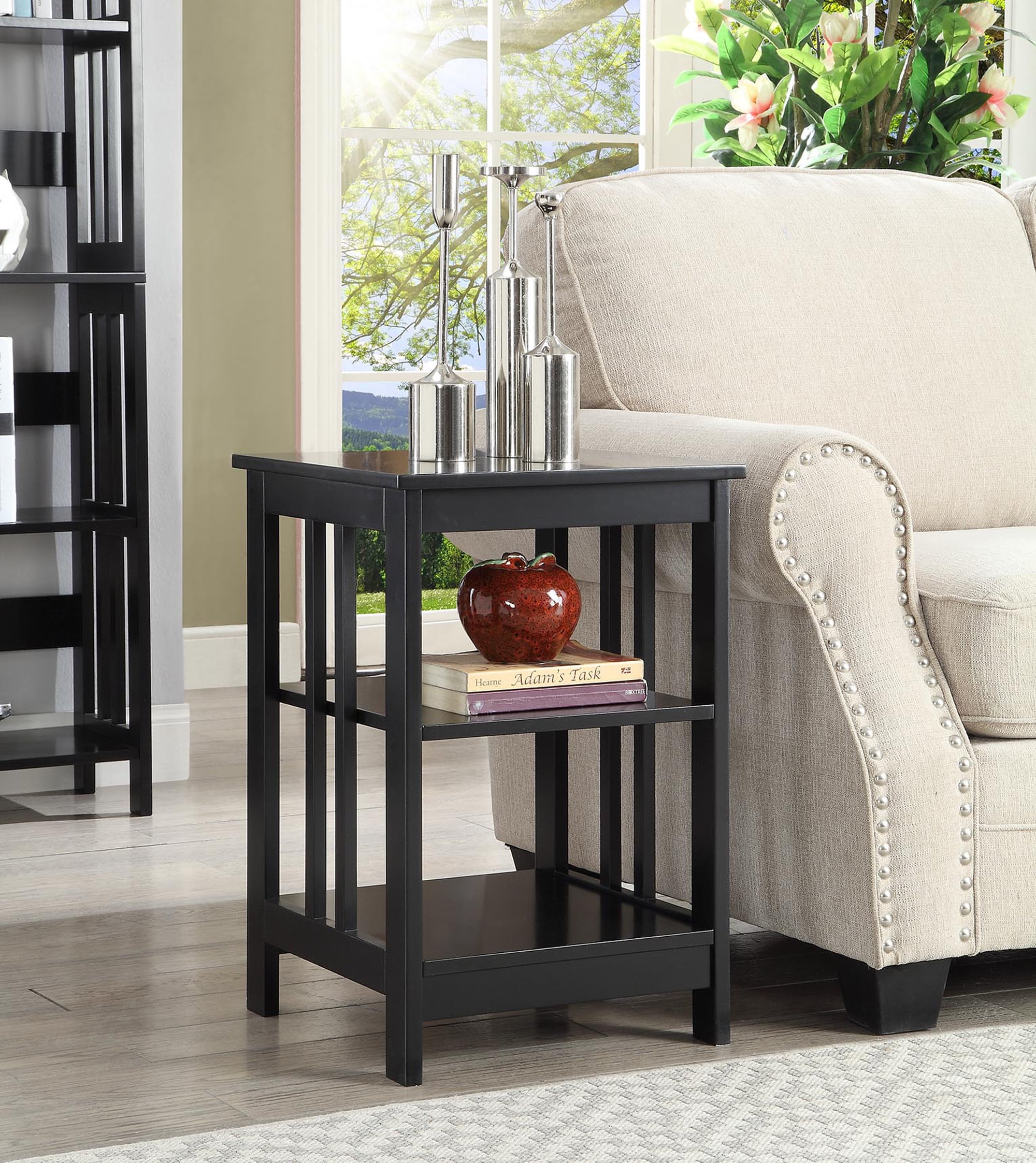 203385bl End Table, Black - 15.75 X 15.75 X 23.75 In.