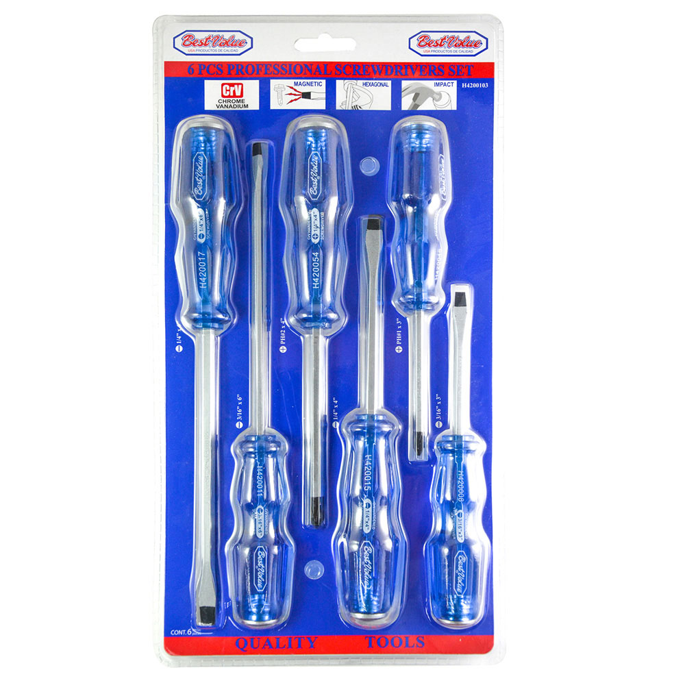 H4200103 Go Thru Striking Professional Screwdriver Set - 6 Piece