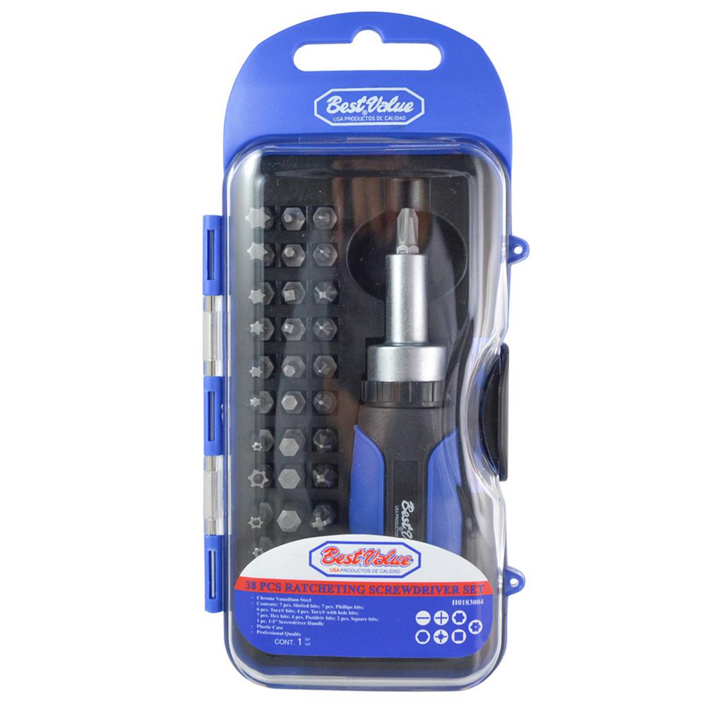 H0183004 Screwdriver & Bit Tool Set - 38 Piece