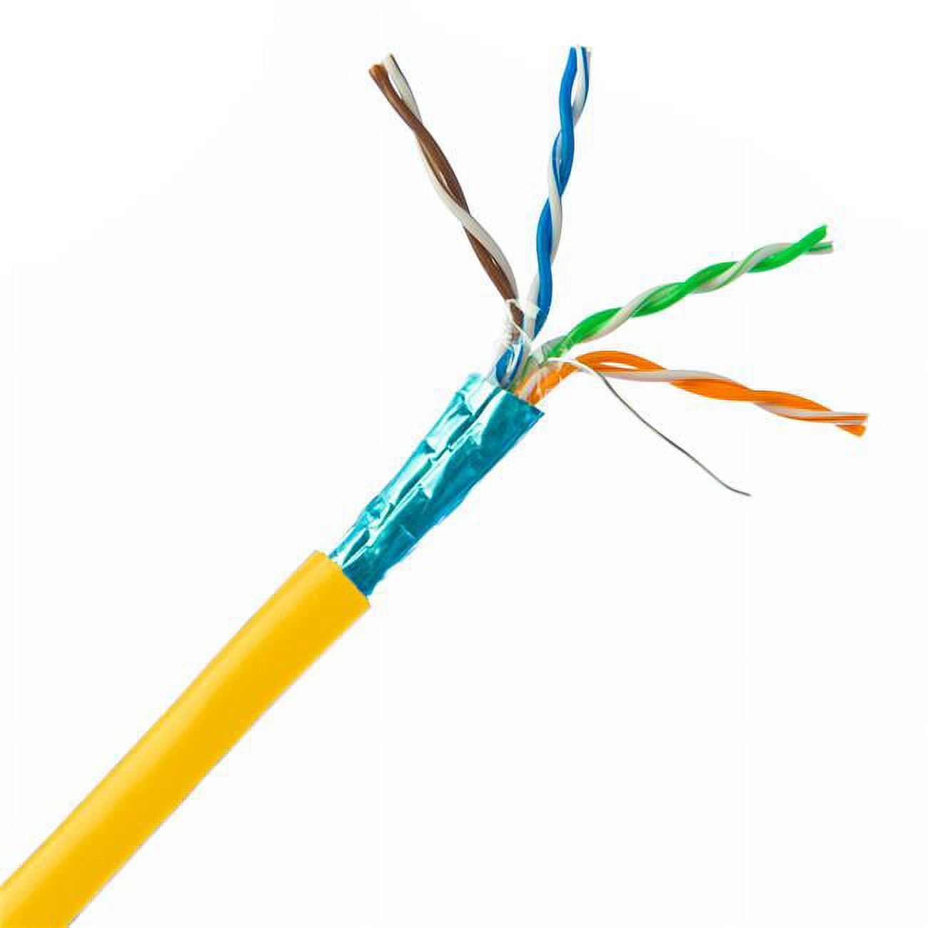 11X8-581NH 1000 ft. Plenum Cat6 Bulk Solid & Shielded Cable 23 AWG & Spool - Yellow