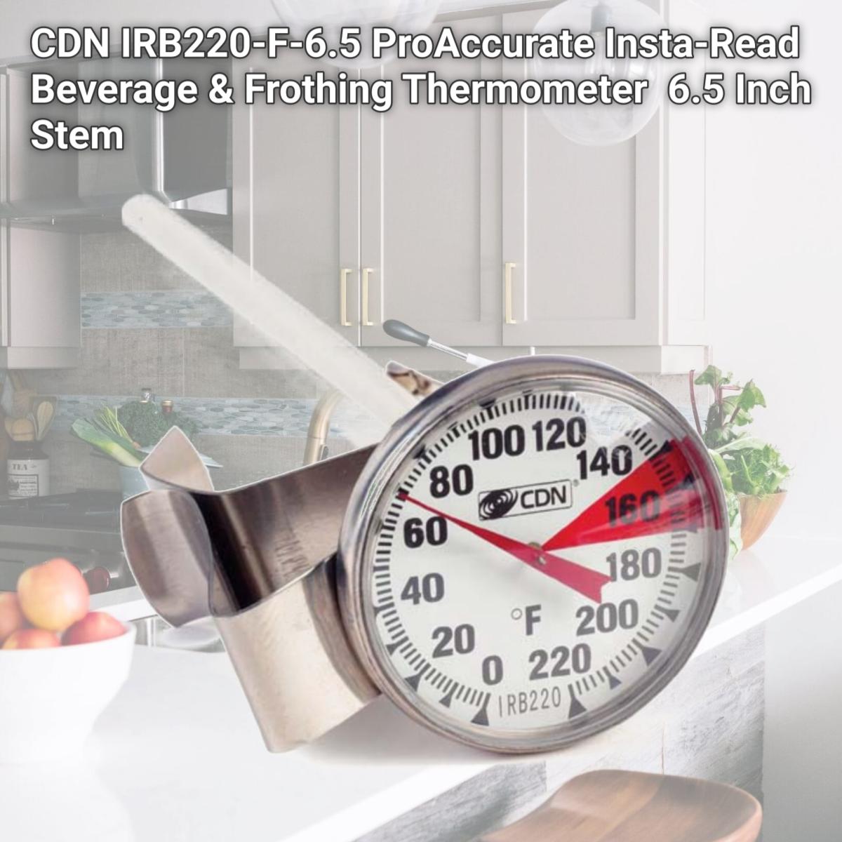 Picture of CDN IRB220-F-6.5 ProAccurate Insta-Read Beverage & Frothing Thermometer  6.5 Inch Stem