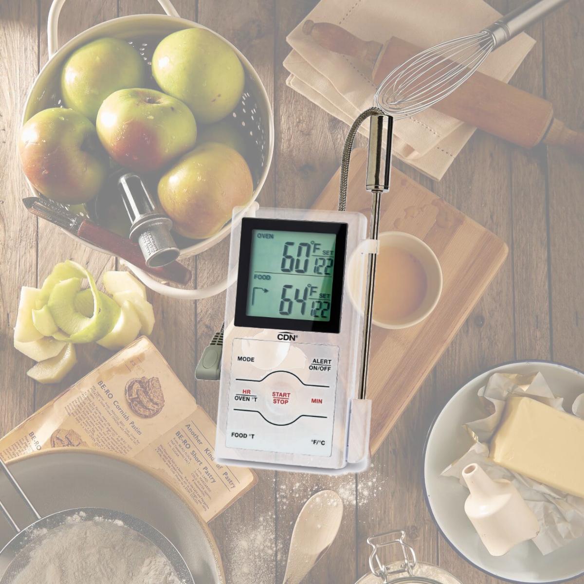 Picture of CDN DSP1-W Dual-Sensing Probe Thermometer & Timer - White