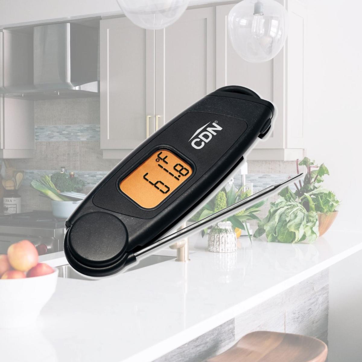 Picture of CDN TCTW572 Waterproof Folding Thermocouple Thermometer, Black