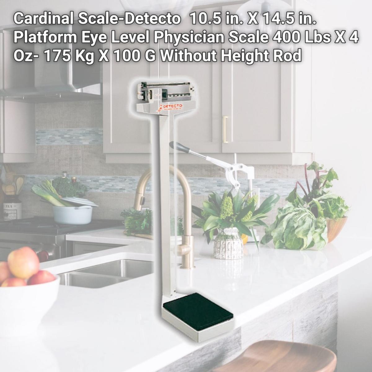 Picture of Detecto 337 10.5 in. X 14.5 in. Platform Eye Level Physician Scale 400 Lbs X 4 Oz- 175 Kg X 100 G Without Height Rod