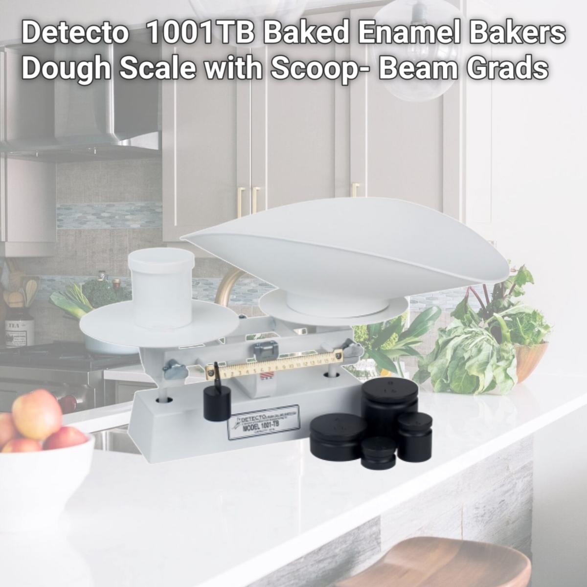 Picture of Detecto  1001TB Baked Enamel Bakers Dough Scale with Scoop- Beam Grads