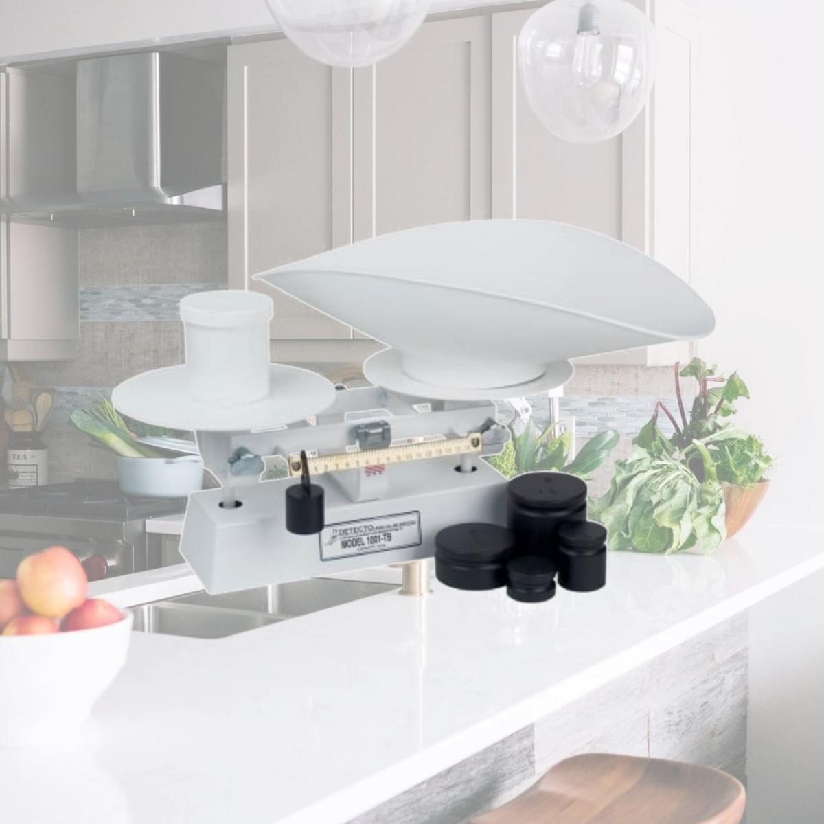 Picture of Detecto  1001TB Baked Enamel Bakers Dough Scale with Scoop- Beam Grads