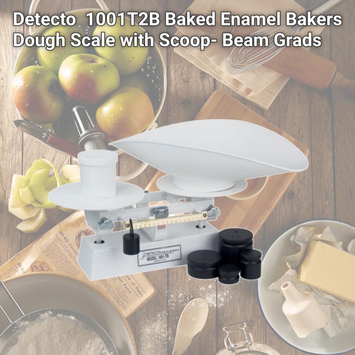 Picture of Detecto  1001T2B Baked Enamel Bakers Dough Scale with Scoop- Beam Grads