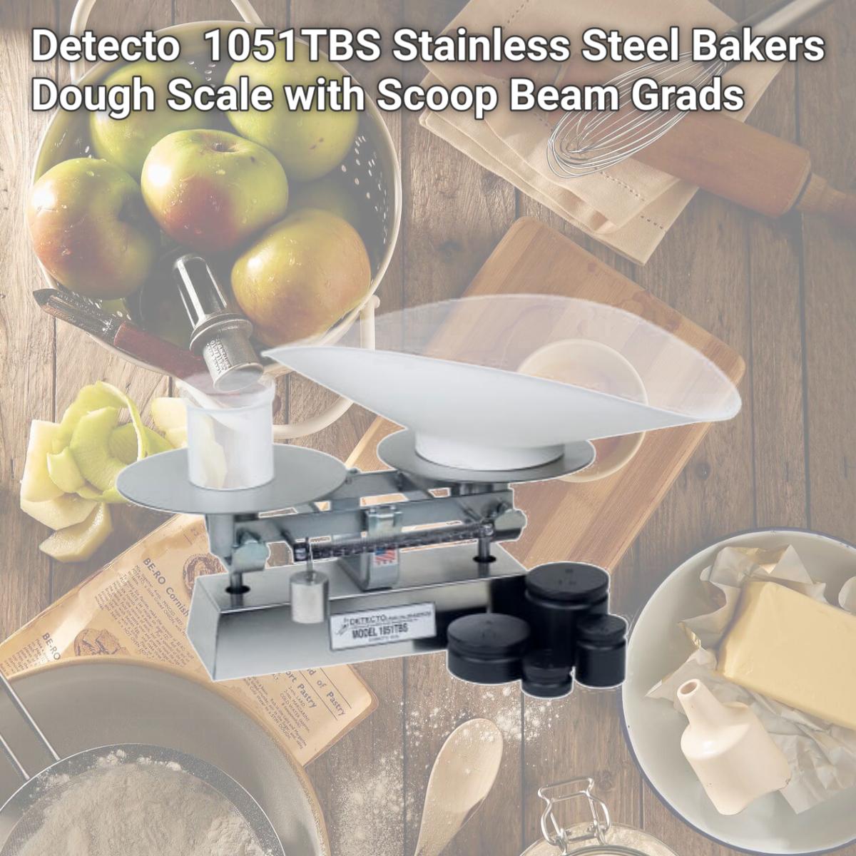 Picture of Detecto  1051TBS Stainless Steel Bakers Dough Scale with Scoop Beam Grads
