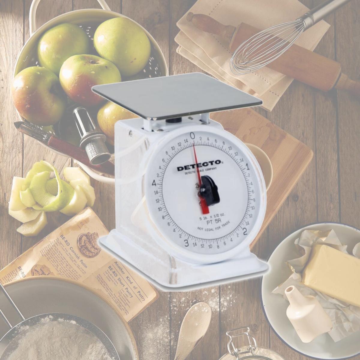 Picture of Detecto  PT-5-SR 5.75 x 5.75 in. Top Loading Rotating Dial Scale with Stainless Steel- 5 lbs