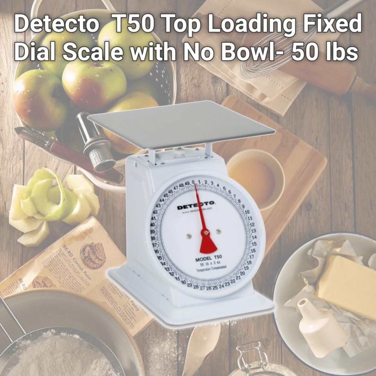 Picture of Detecto  T50 Top Loading Fixed Dial Scale with No Bowl- 50 lbs