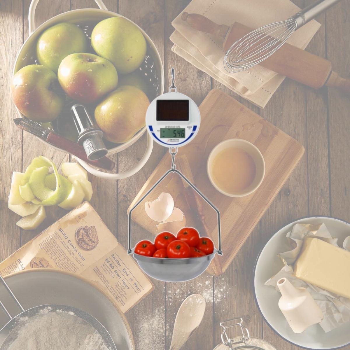 Picture of Detecto  scs30 Digital Solar Hanging Scale Includes Pan with Bow- 30 lbs