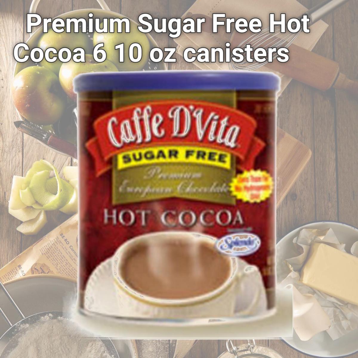 Picture of Caffe DVita F-DV-1C-06-SFCO-21 Premium Sugar Free Hot Cocoa 6 10 oz canisters