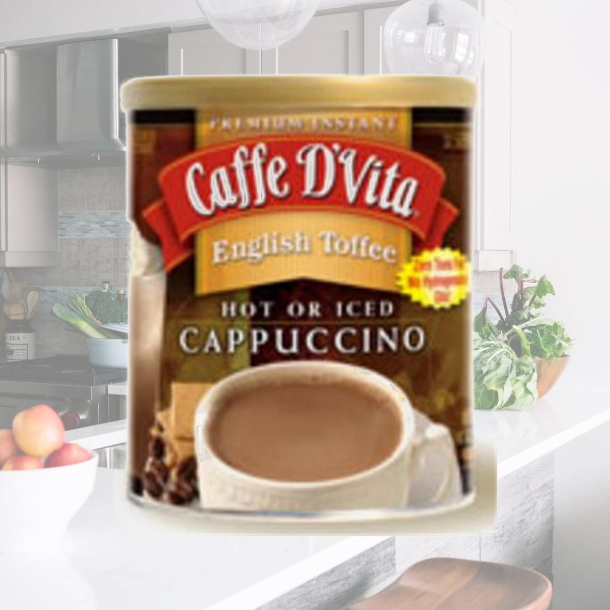 Picture of Caffe DVita F-DV-1C-06-ETOF-NU English Toffee Cappuccino 6 1lb canisters
