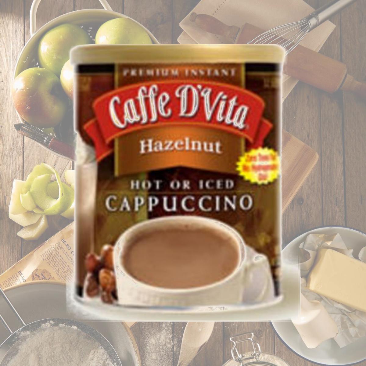Picture of Caffe DVita F-DV-1C-06-HZNT-NU Hazelnut Cappuccino 6 1lb canisters