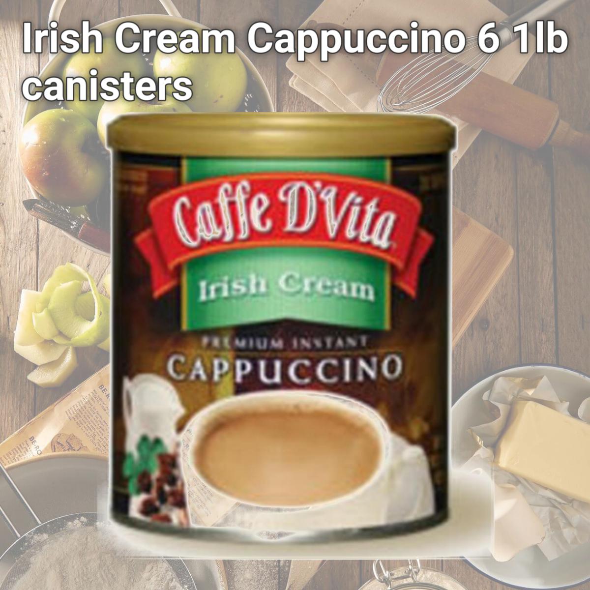 Picture of Caffe DVita F-DV-1C-06-IRIS-21 Irish Cream Cappuccino 6 1lb canisters