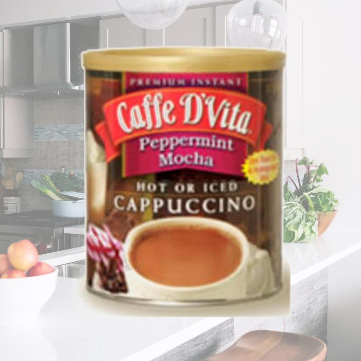 Picture of Caffe DVita F-DV-1C-06-PRMT-21 Peppermint Mocha Cappuccino 6 1lb canisters