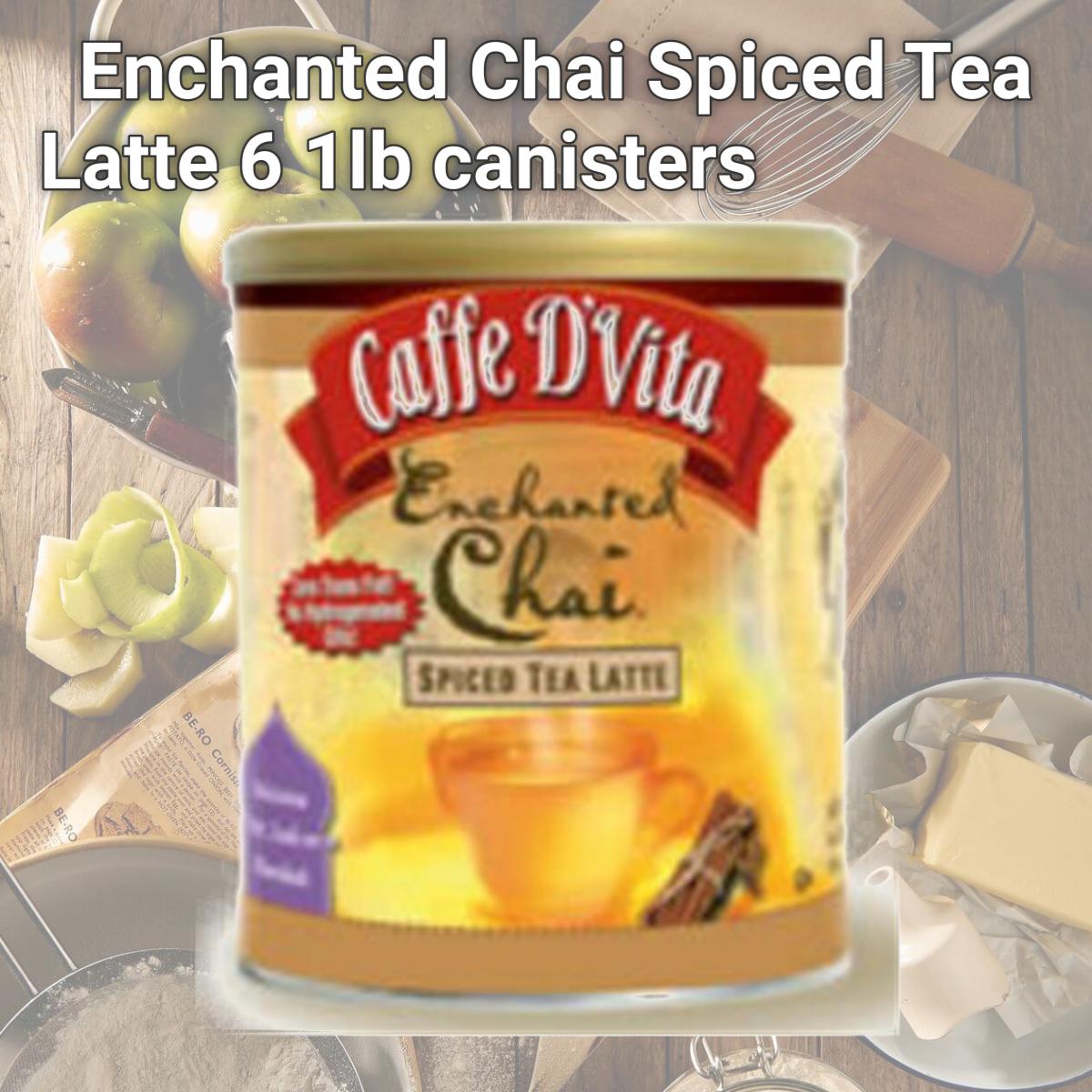 Picture of Caffe DVita F-EC-1C-06-SPCT-21 Enchanted Chai Spiced Tea Latte 6 1lb canisters