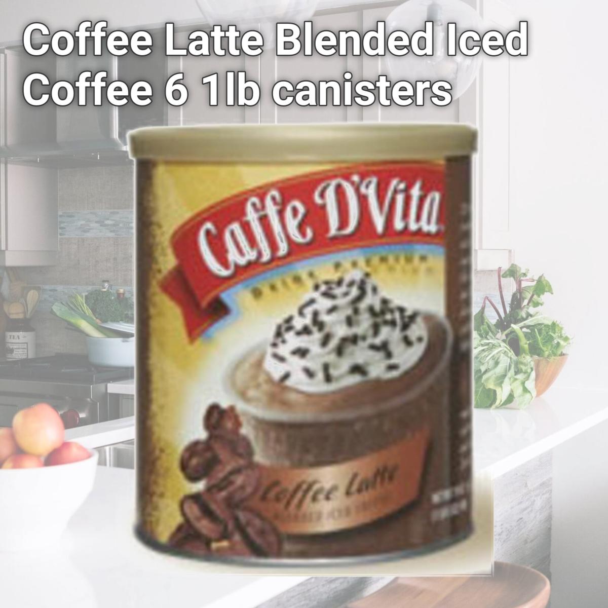 Picture of Caffe DVita F-DV-1C-06-COFF-IC Coffee Latte Blended Iced Coffee 6 1lb canisters
