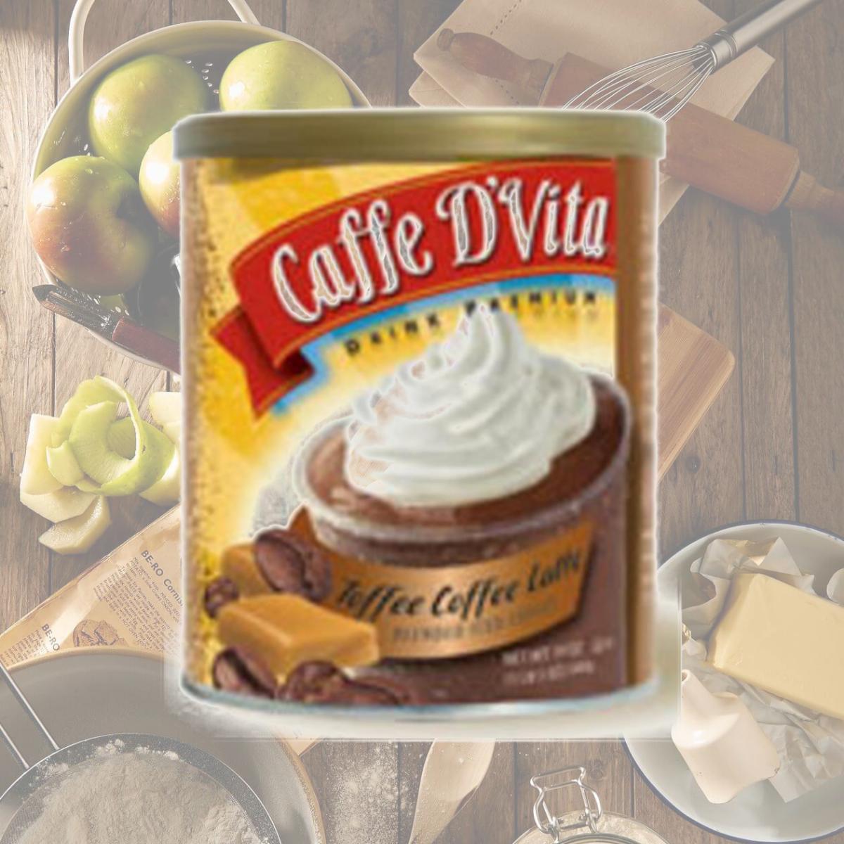 Picture of Caffe DVita F-DV-1C-06-TOFF-IC Toffee Coffee Blended Iced Coffee 6 1lb canisters