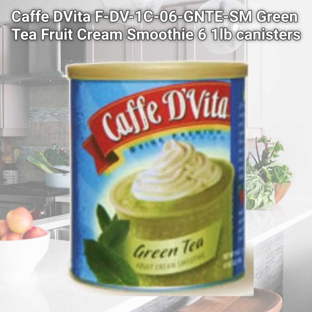 Picture of Caffe DVita F-DV-1C-06-GNTE-SM Green Tea Fruit Cream Smoothie 6 1lb canisters