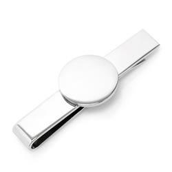 Ob-309-tb Stainless Steel Round Infinity Engravable Tie Bar