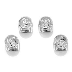 Obs-mknt-st Modern Knot Sterling Silver Studs