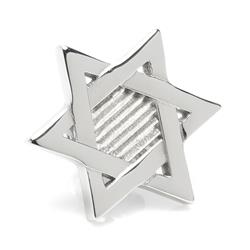Ob-sdstl-lp Star Of David Stainless Steel Lapel Pin
