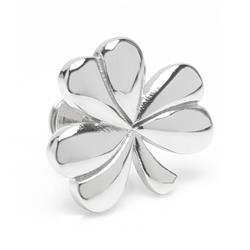 Ob-clstl-lp Clover Stainless Steel Lapel Pin