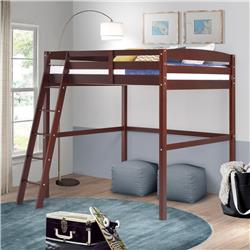 T1402f Concord High Loft Bed, Cappuccino - Full Size