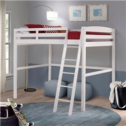 T1403f Concord High Loft Bed, White - Full Size
