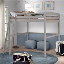 T1404f Concord High Loft Bed, Grey - Full Size