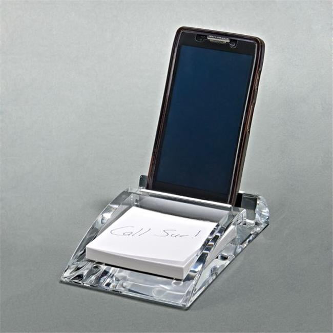 002729 Clearylic Phone Stand With Paper Tray - Silver
