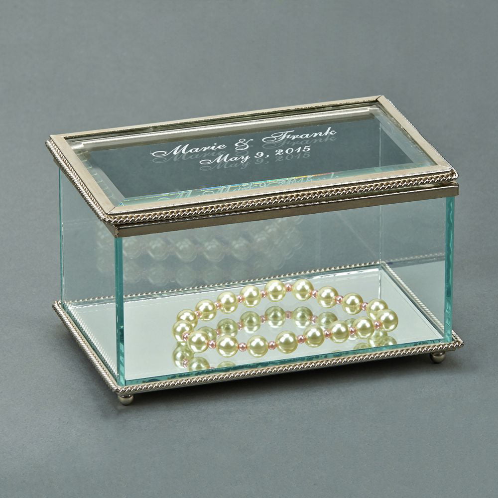 003616 5.25 In. Glass Rectangular Hinged Box