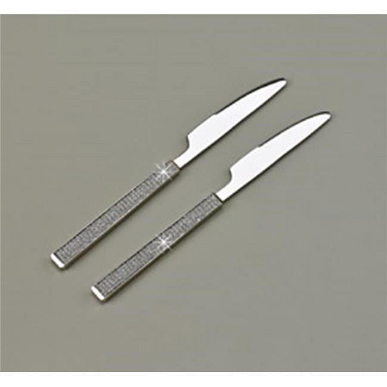 003917 8.5 In. Glitter Galore Nickel Plated Knife Pair