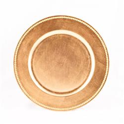 013166 2.25 In. Round Satin Gold End Plate