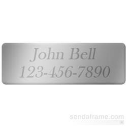 013187 1 In. Satin Silver Aluminum Engraving Plate
