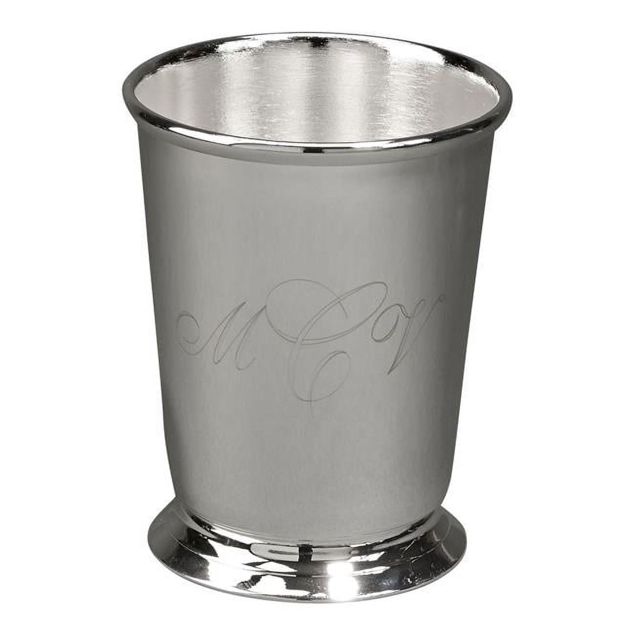 021072 11 Oz Silver Plated Mint Julep Cup With 4 In. Capacity - Green