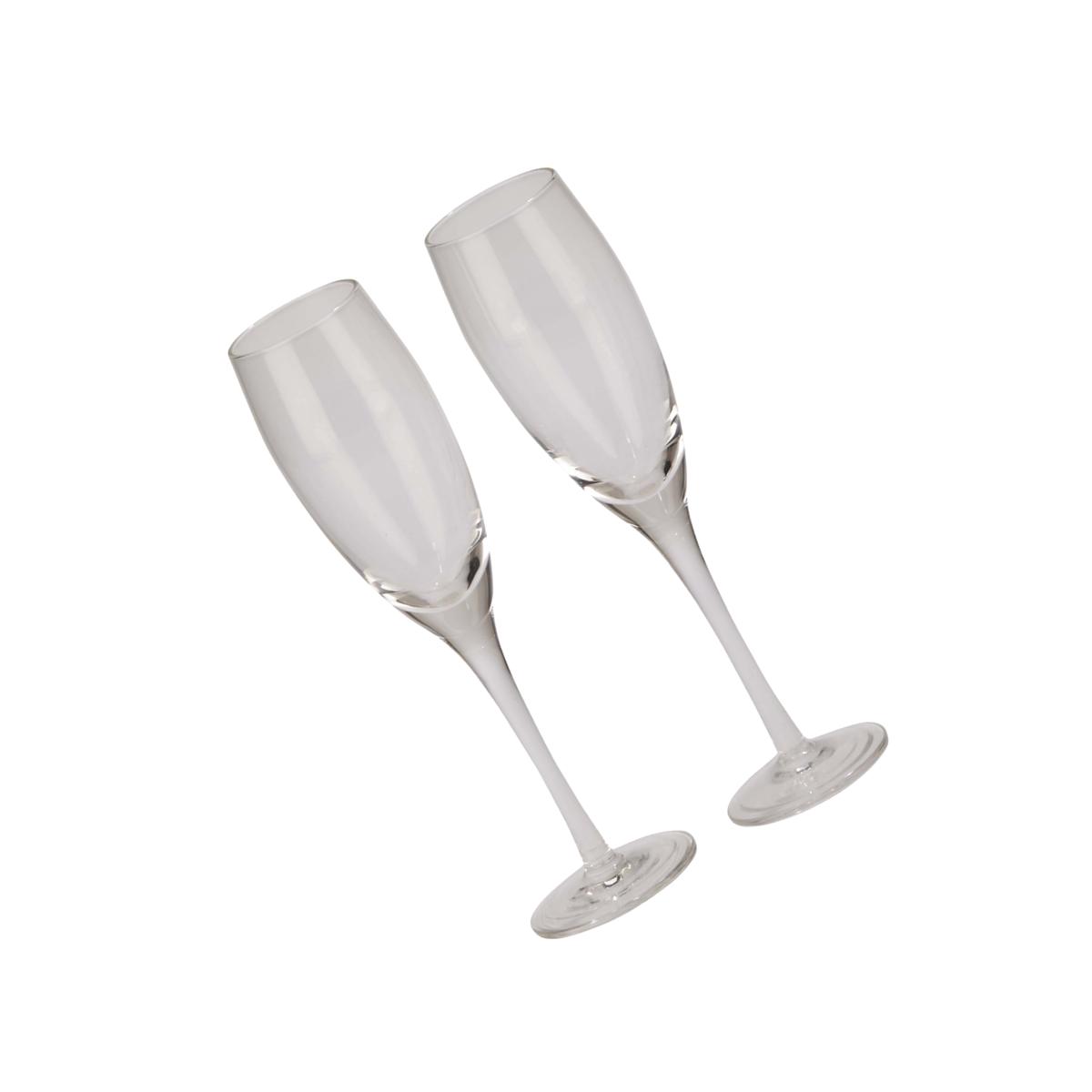 Picture of Creative Gifts International 021079 9 in. Claro Toasting Flutes&#44; Pair - White