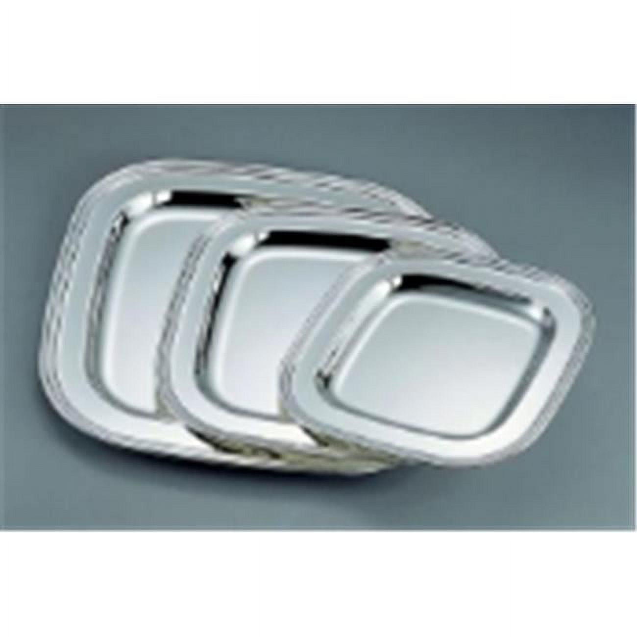 22109 9.5 In. Nickel Plated Square Tray - Silver