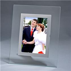 023681 5 X 7 In. Clear Glass Frame - White