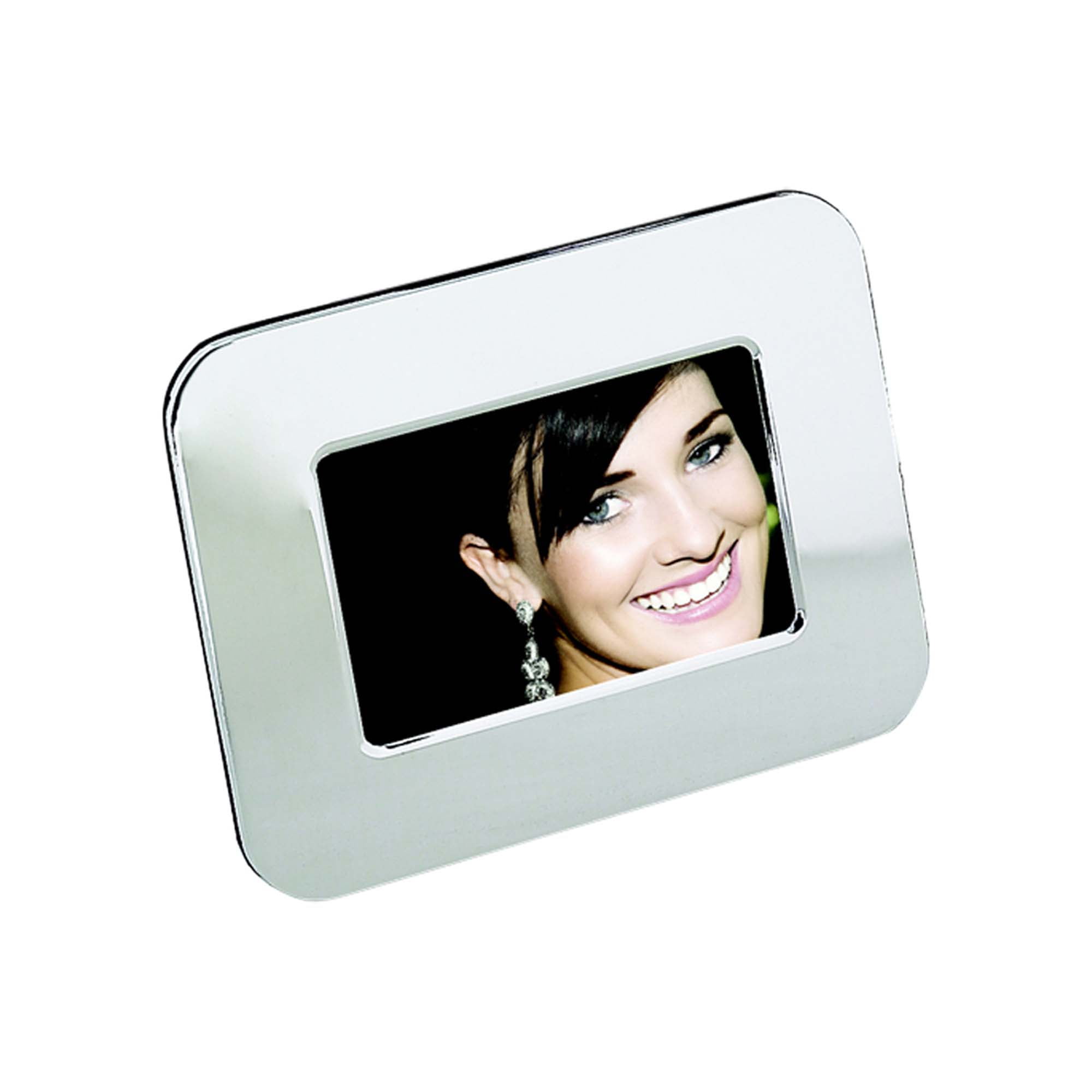 023702 8 X 10 In. Nickel Plated Radius Photo Frame - Silver