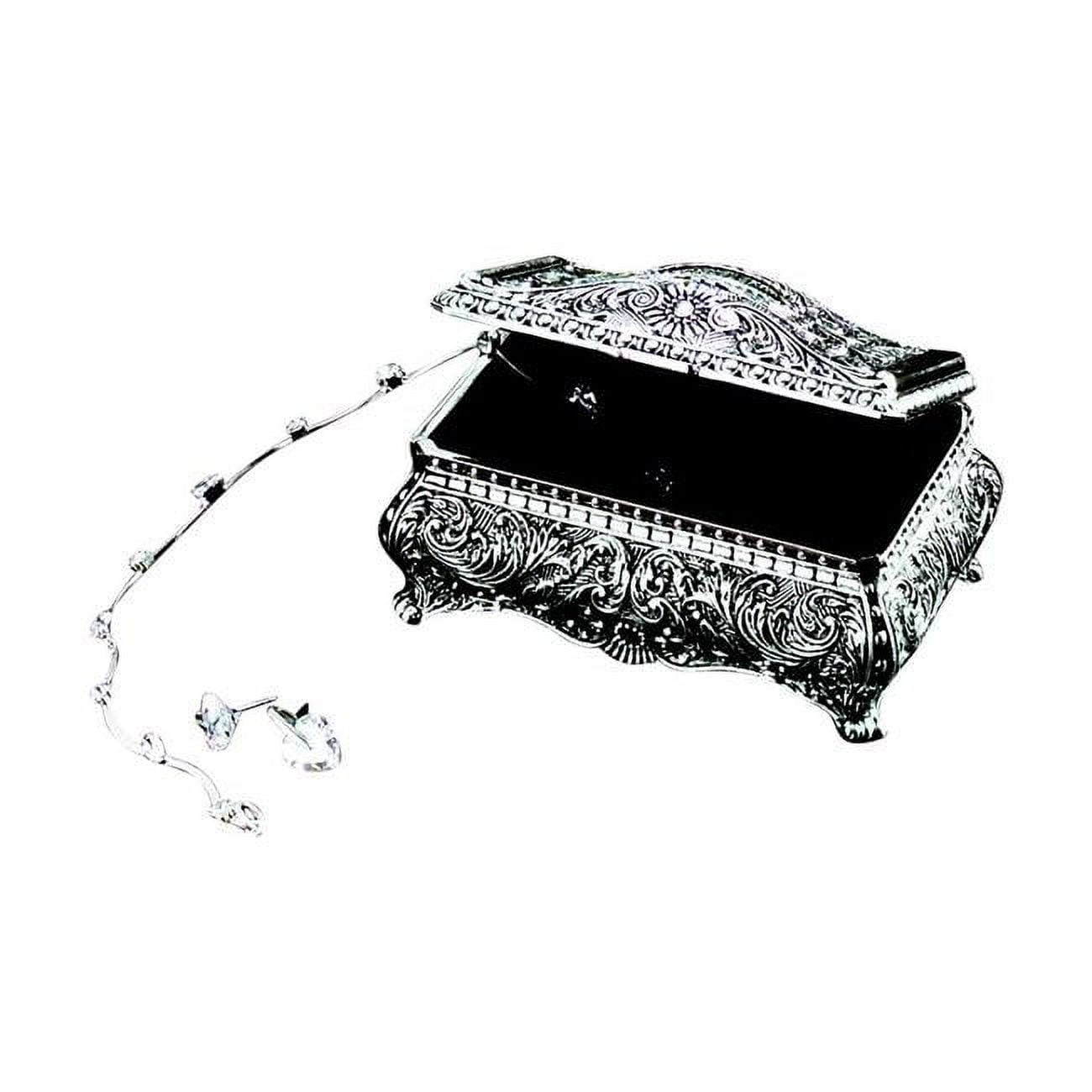 026170 1.875 X 2.25 In. Ornate Rectangular Box - Silver Plated
