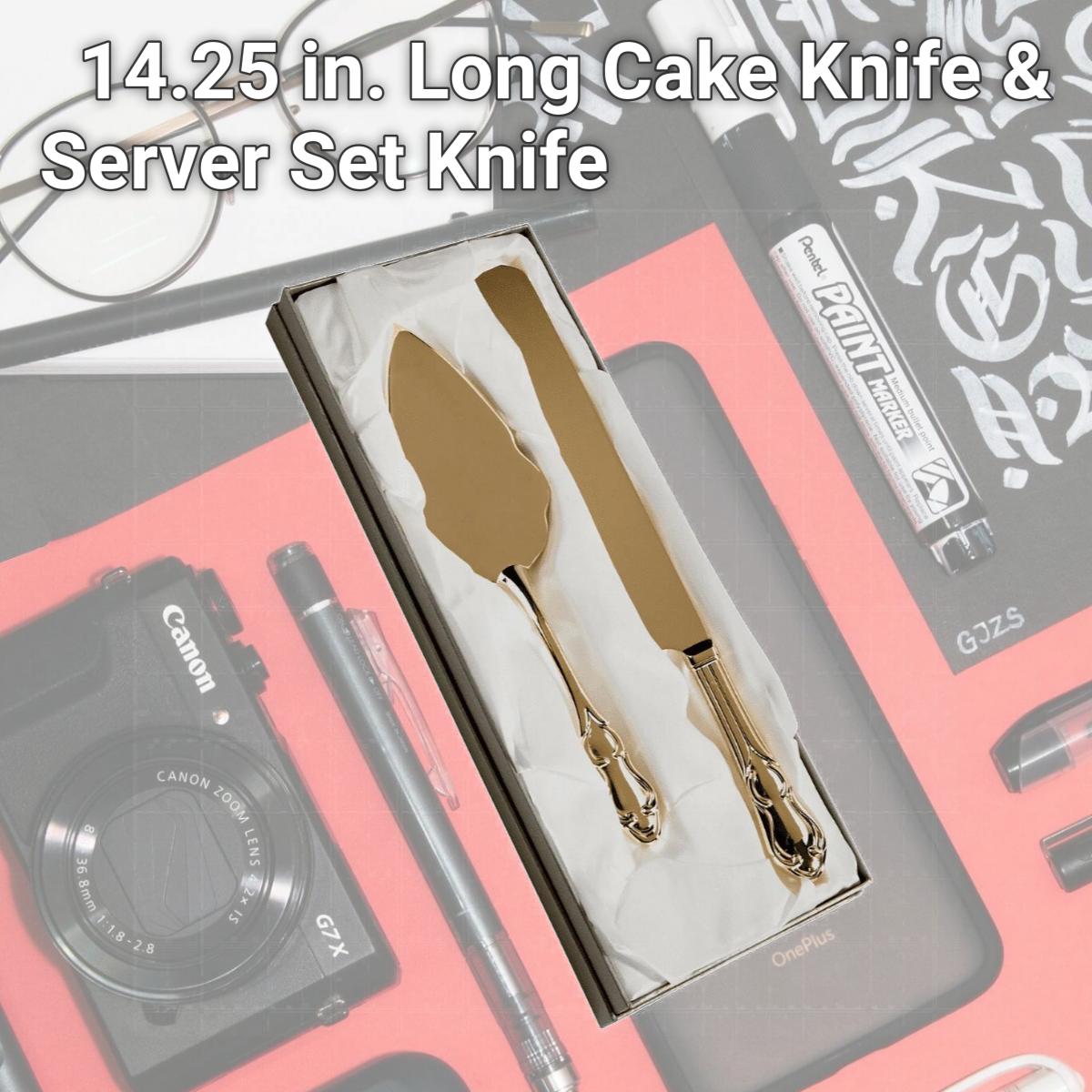 Picture of Creative Gifts International 045592 14.25 in. Long Cake Knife & Server Set Knife