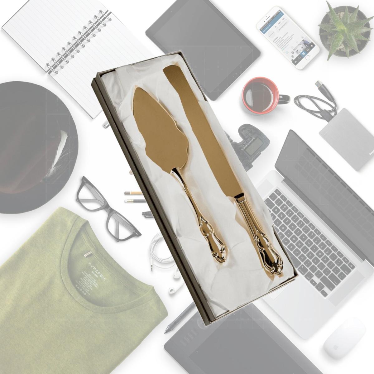 Picture of Creative Gifts International 045592 14.25 in. Long Cake Knife & Server Set Knife