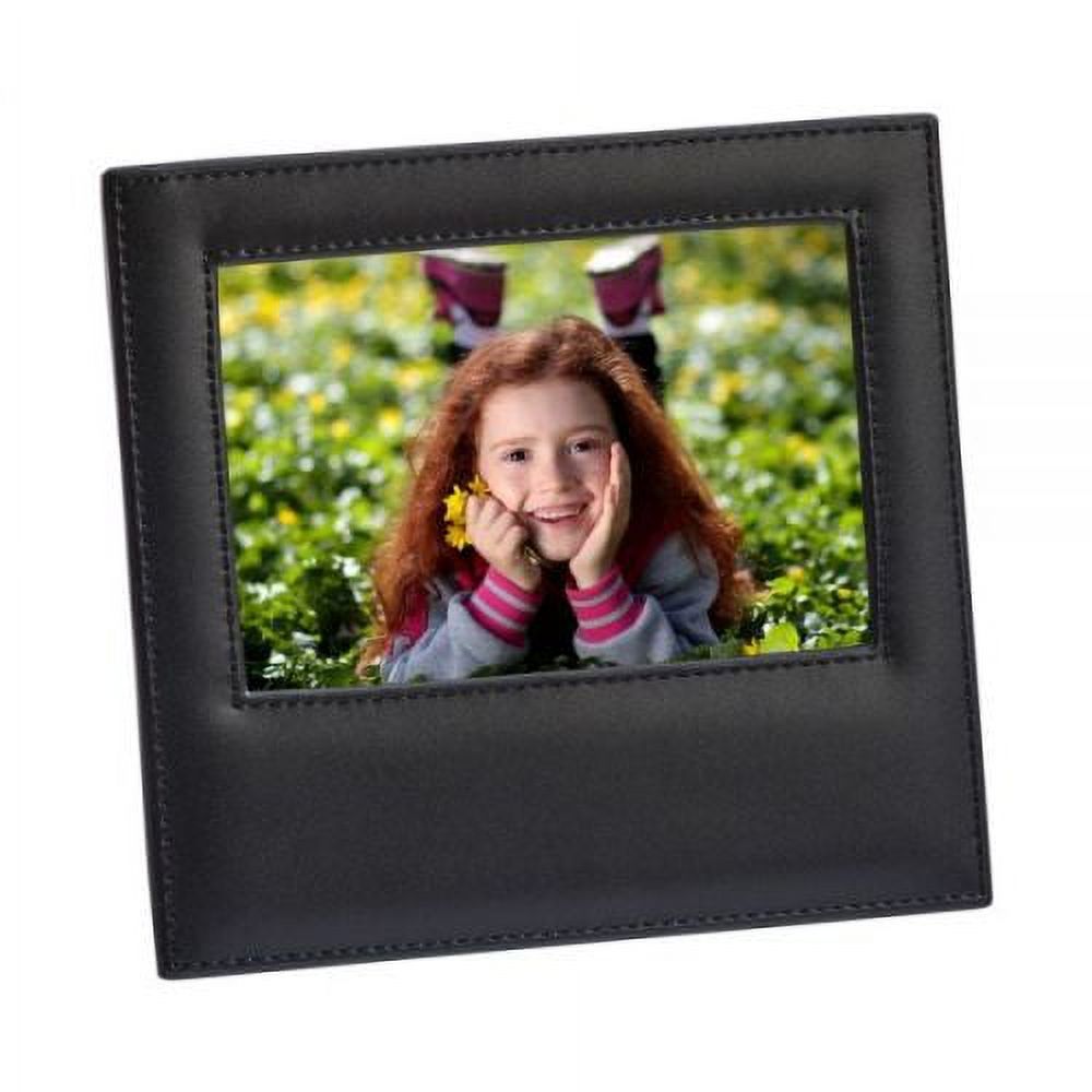 056573 4 X 6 In. Leather Photo Frame With Holds, Black