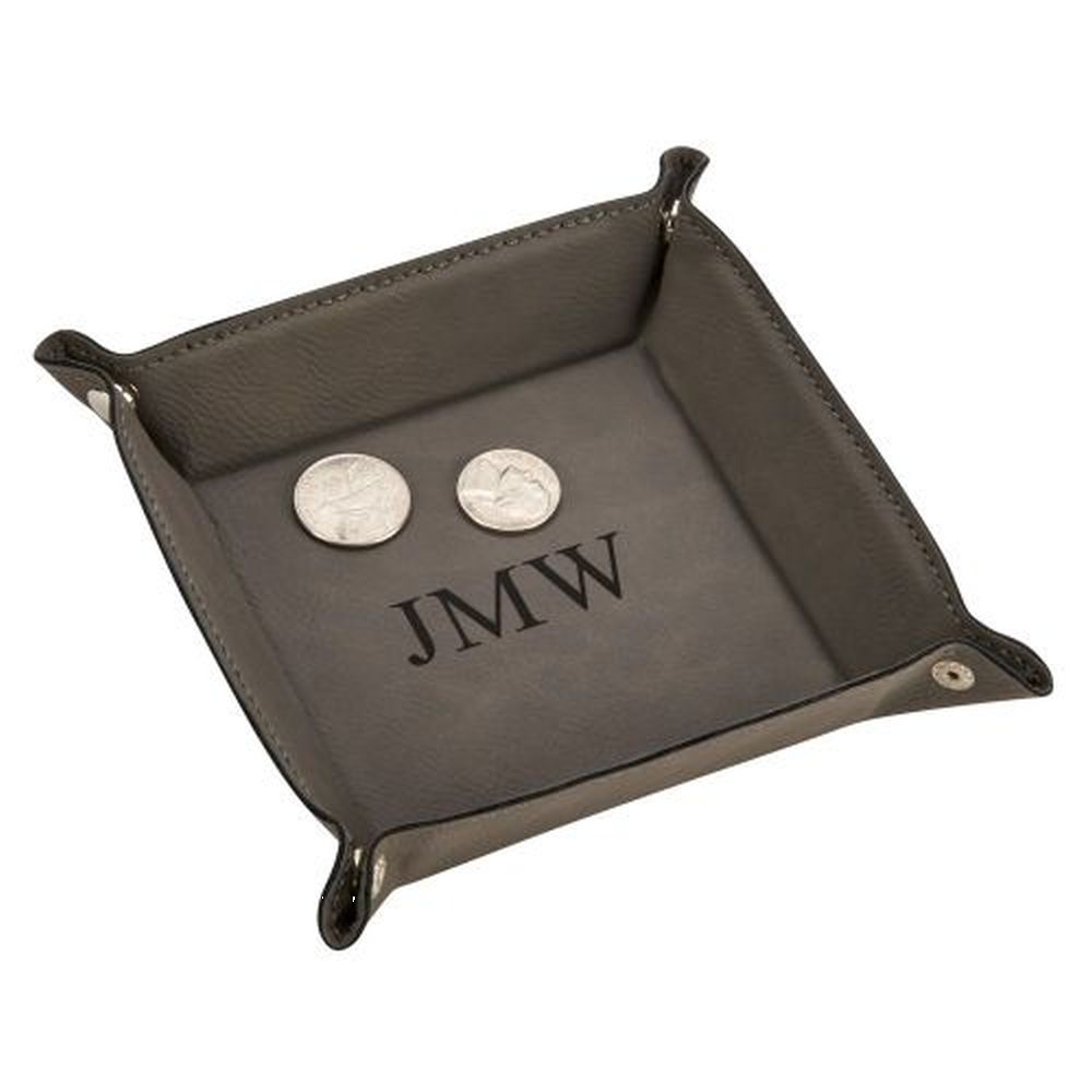 002765 Leatherette Snap Tray, Grey
