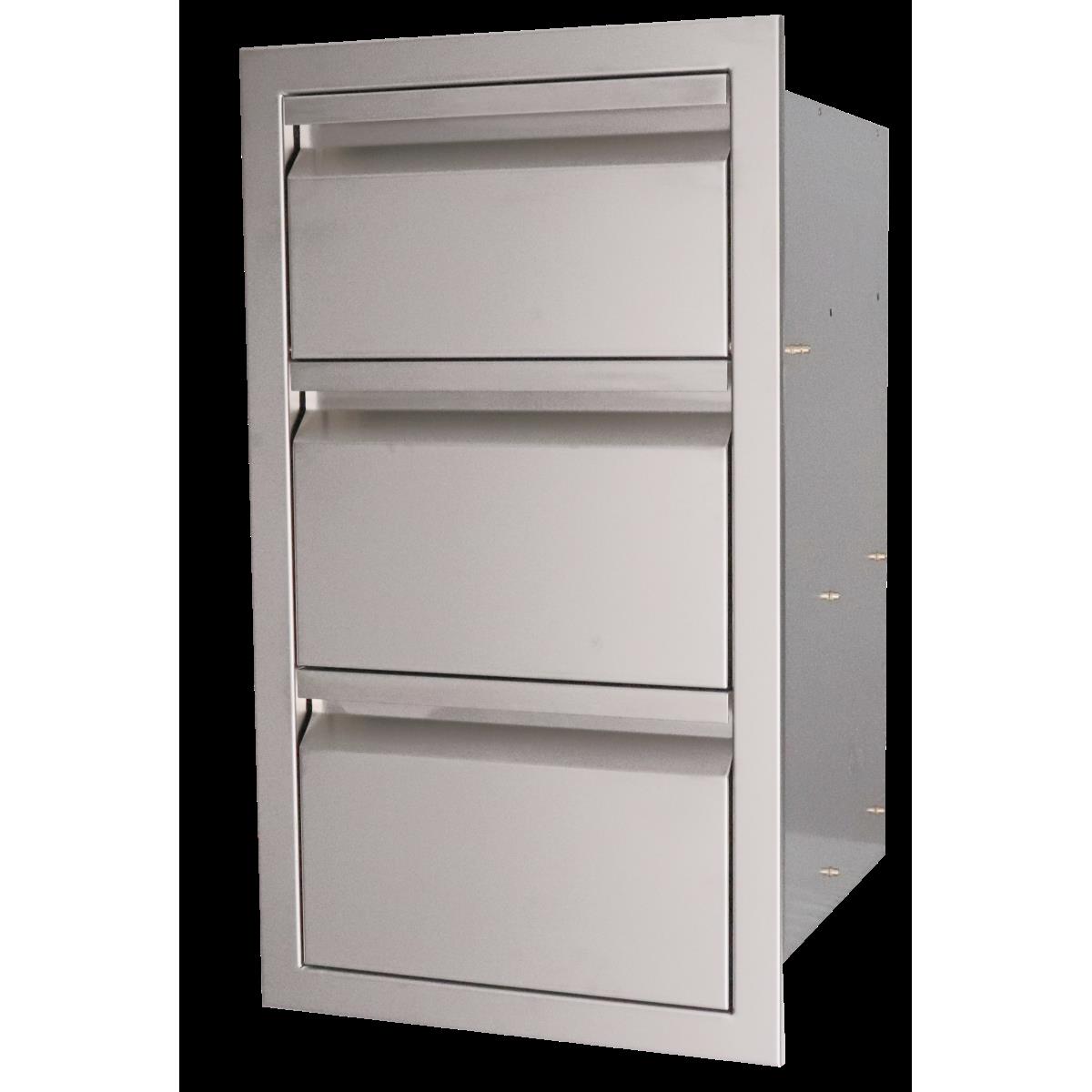 Valiant Stainless Triple Drawer-fully Enclosed