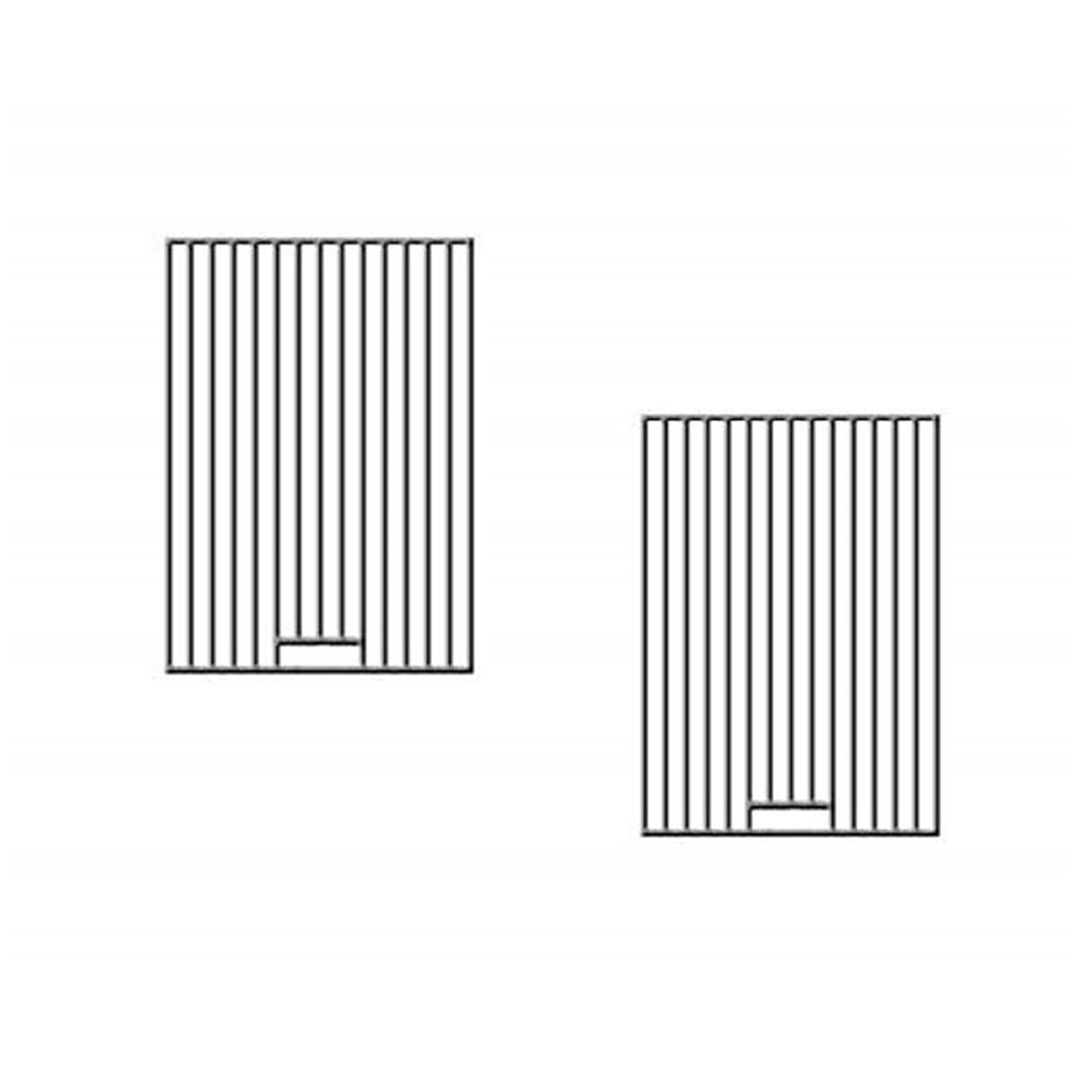 24-b-11a Stainless Steel Diamond Sear Cooking Grids, Set Of 2