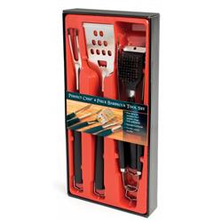 Cc1005 Perfect Chef Barbecue Tool Set With Black Handle, 4 Piece