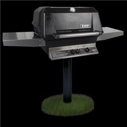 Products 4 Ft. 642 Sq. In. Black Powder Cast Aluminum Grill - Natural Gas
